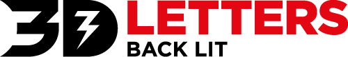 3D Letters: Back Lit logo